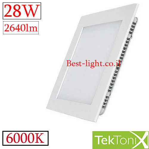 שקוע תקרה לד מרובע TekTonix 28W 3000k 300mm