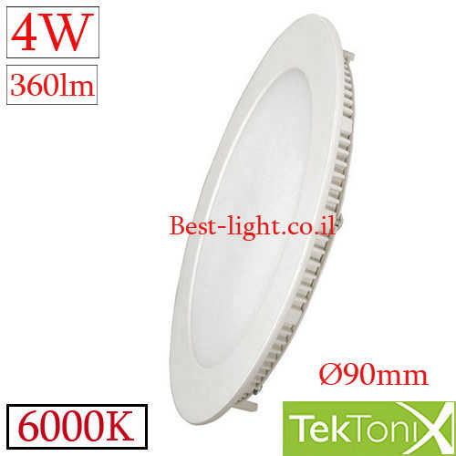 שקוע תקרה לד עגול TekTonix 4W 6000k 85mm