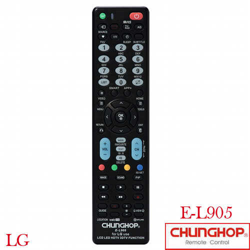 שלט רחוק תואם לטלוויזיות Chunghop LG דגם E-L905