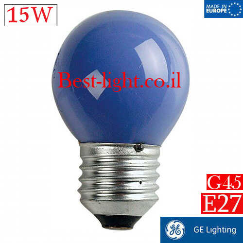 נורת כדור ליבון אור ירוק General Electric G45 E27 15W