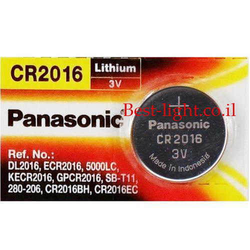 סוללת כפתור ליתיום Panasonic דגם CR2016
