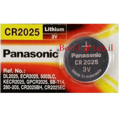 סוללת כפתור ליתיום Panasonic דגם CR2025