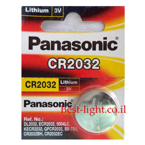 סוללת כפתור ליתיום Panasonic דגם CR2032