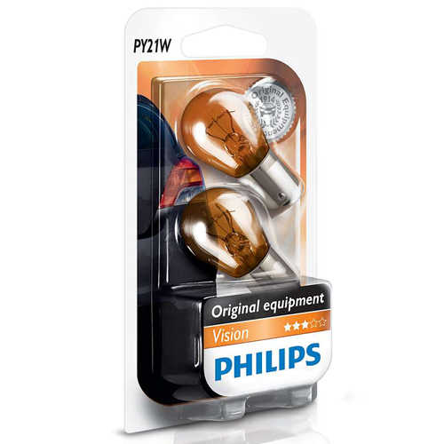 זוג נורות איתות לרכב Philips Vision דגם PY21W