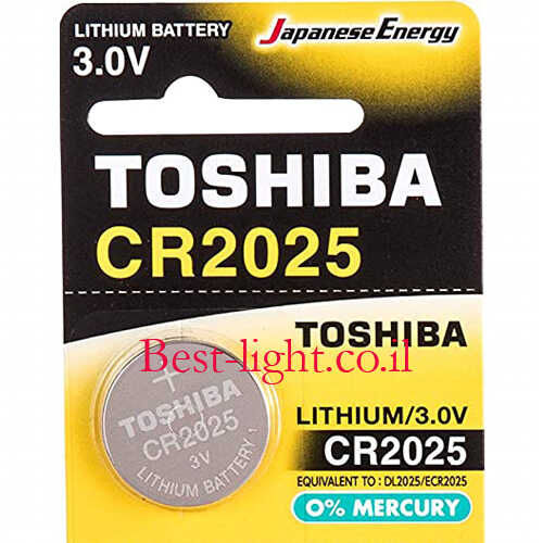 סוללת כפתור ליתיום Toshiba דגם CR2025