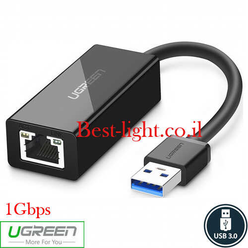 כבל מתאם Ugreen USB 3.0 - RJ45 1Gbps דגם CR-111