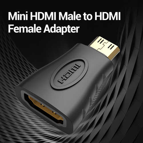 מתאם Mini HDMI 4K זכר - HDMI נקבה Vention