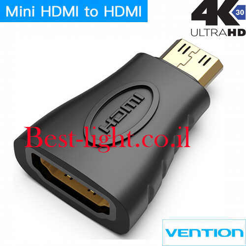 מתאם Mini HDMI 4K זכר - HDMI נקבה Vention