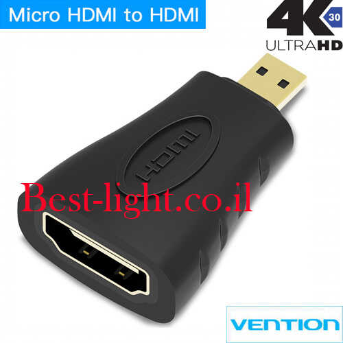 מתאם Micro HDMI 4K זכר - HDMI נקבה Vention
