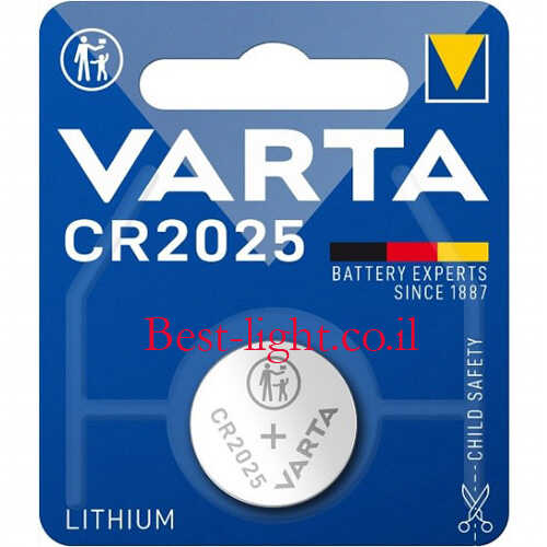סוללת כפתור ליתיום VARTA CR2025 3V