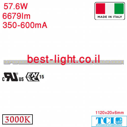 סרגל לד זרם TCI 128449/830H 112cm 57.6W 3K 350-600mA